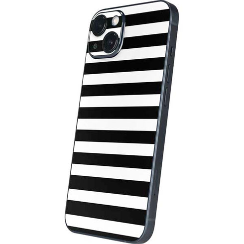 White and Black Stripes iPhone 14 Plus Skin